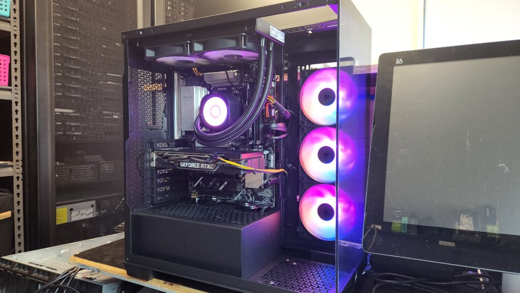colourful gaming computer That had a service and also repaired with Power supply issue